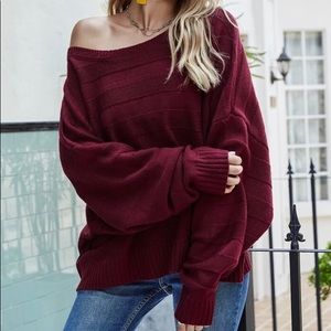 Bold in Burgundy Cozy Knit Sweater